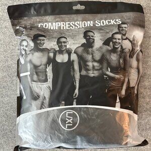 New Six-Pack of Copper Compression Unisex Socks - Black, L/XL size